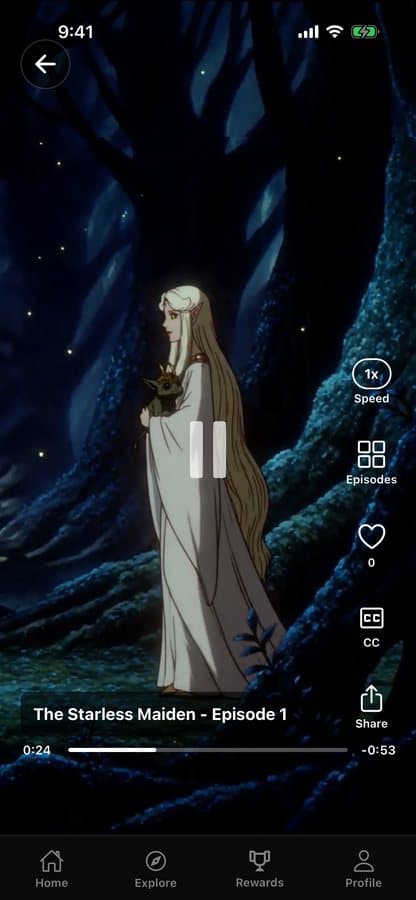Reproductor vertical de GeekBeam a pantalla completa